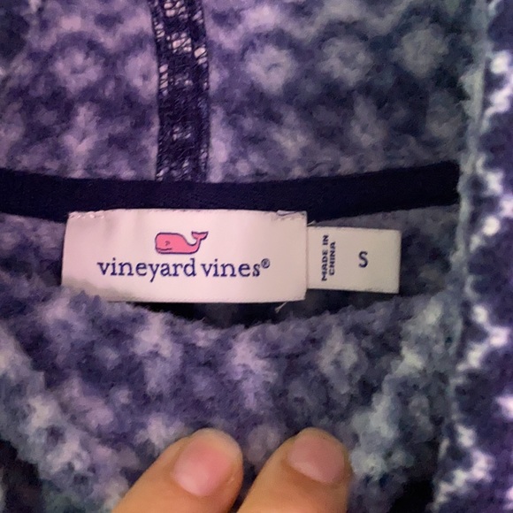 Vineyard Vines Fair Isle fleece funnel neck shep - Picture 4 of 5